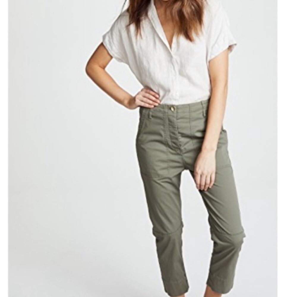 Theory green pants 0